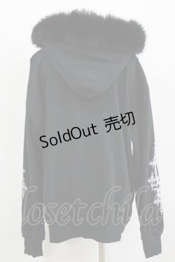 画像3: Amilige / ファー付きAmiligeラインストーンパーカー  ブラック H-26-01-21-048-PU-TO-KB-ZH