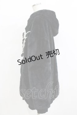 画像2: Amilige / 刺繍入りファーZIPコート  ブラック H-26-01-21-049-PU-CO-KB-ZH