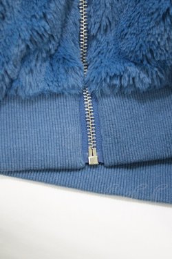 画像4: Amilige / 刺繍入りファーZIPコート  ブルー H-26-01-21-050-PU-CO-KB-ZH