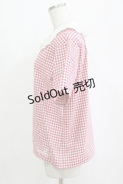 画像2: MILK / ギンガムブラウス  レッド H-26-01-21-051-ML-BL-KB-ZH
