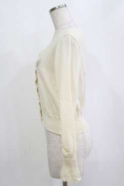 画像2: Emily Temple cute / ロゴ刺繍ニットカーディガン  アイボリー H-26-01-21-053-ET-TO-KB-ZH