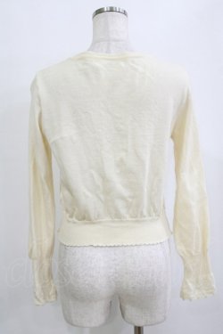 画像3: Emily Temple cute / ロゴ刺繍ニットカーディガン  アイボリー H-26-01-21-053-ET-TO-KB-ZH