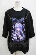 Amilige / ラブゾンビZIP BIG Tシャツ  ブラック H-26-01-21-054-PU-TO-KB-ZH