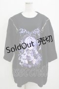 Amilige / ラブゾンビZIP BIG Tシャツ  ブラック H-26-01-21-054-PU-TO-KB-ZH
