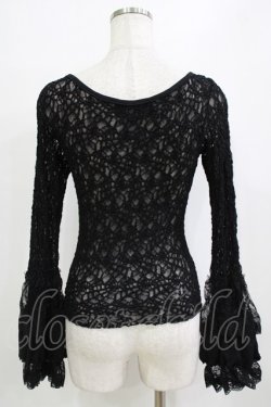 画像3: Qutie Frash / メッシュレーストップス  ブラック H-26-01-21-058-QU-TO-KB-ZH