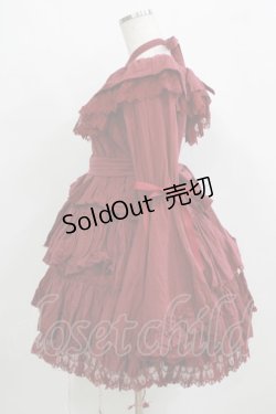 画像2: Vallee lys / Coquelicot Dress -gauze-  ワイン H-26-01-21-005-GO-OP-KB-ZH