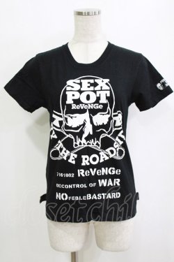 画像1: SEX POT ReVeNGe / プリントTシャツ S ブラック H-26-01-21-062-SP-TO-KB-ZH