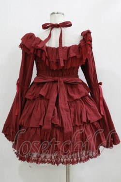 画像3: Vallee lys / Coquelicot Dress -gauze-  ワイン H-26-01-21-005-GO-OP-KB-ZH