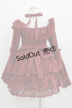 画像3: Vallee lys / Coquelicot Dress -gauze-  ワイン H-26-01-21-005-GO-OP-KB-ZH