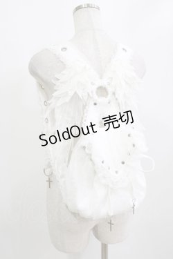 画像1: MAJOH / ANGEL WING HARNESS BAG  ホワイト H-26-01-21-063-PU-BG-KB-ZH