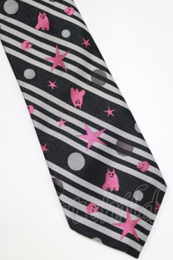 画像2: PEACE NOW / ジャガードネクタイ  ブラック H-26-01-21-068-PU-ZA-KB-ZH