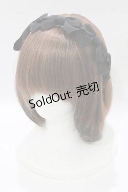 画像1: Melody BasKet / リボンいっぱいカチューシャ  ブラック H-26-01-21-069-LO-AC-KB-ZH