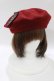 画像1: Jane Marple / エンブレムブローチ付ベレー  ボルドー H-26-01-21-071-JM-AC-KB-ZH (1)