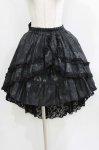 画像1: STEAM / プリントフリルティアードスカート  黒 H-26-01-21-007-HN-SK-KB-ZH (1)