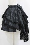画像2: STEAM / プリントフリルティアードスカート  黒 H-26-01-21-007-HN-SK-KB-ZH (2)