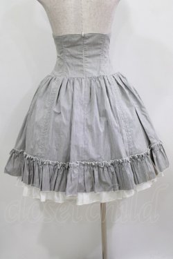 画像3: ATELIER PIERROT / ストライプバッスルコルセットスカート  ブラックストライプ H-26-01-21-008-EL-SK-KB-ZH