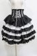 画像1: ATELIER PIERROT / ミニコルセットスカート  ブラック×ホワイト H-26-01-21-009-EL-SK-KB-ZH (1)