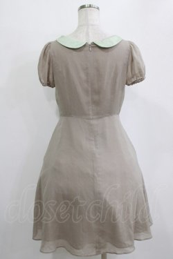 画像3: Emily Temple cute / ラウンドカラーフラワーレースワンピース  グレー×ミント H-26-01-21-011-ET-OP-KB-ZH