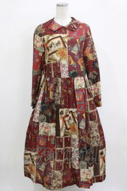 画像1: Jane Marple / All You Need Is Loveディアドレス M ワインレッド H-26-01-21-013-JM-OP-KB-ZH