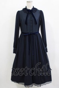 画像1: Melody BasKet / ご令嬢のチュールワンピース M ネイビー H-26-01-21-015-LO-OP-KB-ZH