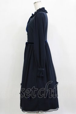 画像2: Melody BasKet / ご令嬢のチュールワンピース M ネイビー H-26-01-21-015-LO-OP-KB-ZH