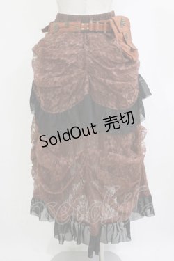 画像3: RQ-BL / レースフィッシュテールスカート  ブラウン H-26-01-21-017-GO-SK-KB-ZH