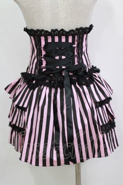 画像3: Blacklist / ストライプコルセット＆スカート  ブラック×ピンク H-26-01-21-018-PU-SK-KB-ZH