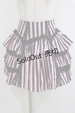 画像4: Blacklist / ストライプコルセット＆スカート  ブラック×ピンク H-26-01-21-018-PU-SK-KB-ZH