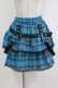画像1: LISTEN FLAVOR / ハーネスティアードスカート  ブルーチェック H-26-01-21-020-PU-SK-KB-ZH (1)
