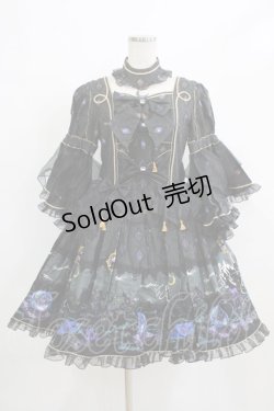 画像1: metamorphose / 魔女の森ラッパ袖ワンピース Free ブラック H-26-01-22-1001-ME-OP-NS-ZH