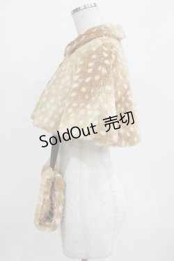 画像2: metamorphose / バンビ柄ファーケープ Free ブラウン H-26-01-22-1025-ME-JA-NS-ZH