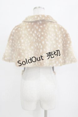 画像3: metamorphose / バンビ柄ファーケープ Free ブラウン H-26-01-22-1025-ME-JA-NS-ZH