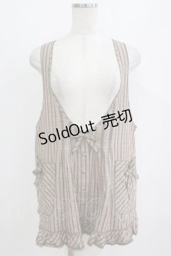 画像1: WONDERFUL WORLD / チェックフリルベスト Free グリーン H-26-01-22-1027-LO-TO-NS-ZH