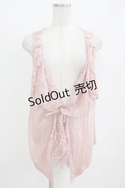 画像1: INGEBORG / レースフリルジレ Free ピンク H-26-01-22-1028-LO-TO-NS-ZH