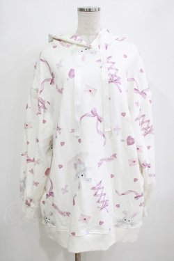 画像1: Honey Cinnamon / ハニー総柄パーカー Free オフ H-26-01-22-1032-LO-TO-NS-ZH