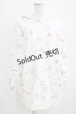 画像1: Honey Cinnamon / ハニー総柄パーカー Free オフ H-26-01-22-1032-LO-TO-NS-ZH