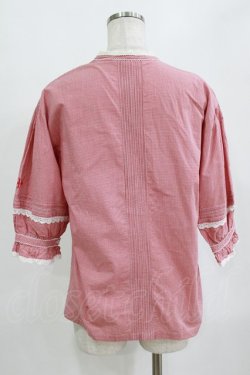 画像3: PINK HOUSE / ギンガムチェックブラウス Free レッド H-26-01-22-1033-LO-BL-NS-ZH