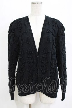 画像1: INGEBORG / ニットカーディガン Free ブラック H-26-01-22-1034-LO-TO-NS-ZH