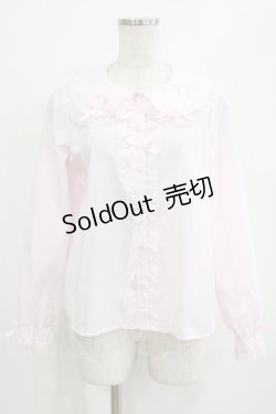 画像1: majoretty / はしごレースブラウス L ピンク H-26-01-22-1035-GO-BL-NS-ZH