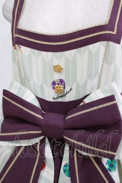 画像5: metamorphose / 春告げ鳥の恋うららプリーツジャンパースカート Free グリーン/パープル H-26-01-22-1003-ME-OP-NS-ZH