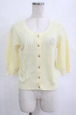 画像1: BABY,THE STARS SHINE BRIGHT / Sucre透かし編みカーディガン Free イエロー H-26-01-22-1038-BA-TO-NS-ZH