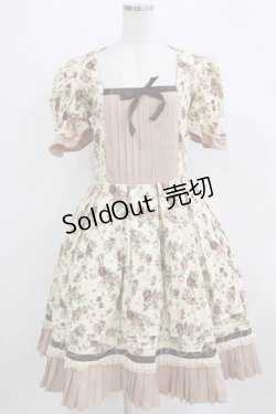 画像1: milky ange / 花柄コーデュロイワンピース Free 生成り H-26-01-22-1004-EL-OP-NS-ZH