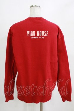 画像3: PINK HOUSE / ロゴニットカーディガン Free レッド H-26-01-22-1041-LO-TO-NS-ZH