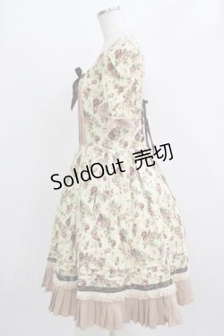 画像2: milky ange / 花柄コーデュロイワンピース Free 生成り H-26-01-22-1004-EL-OP-NS-ZH