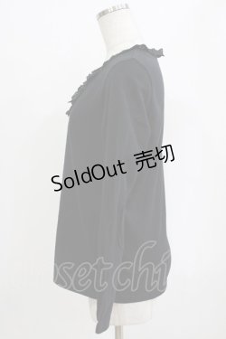 画像2: PINK HOUSE / ロゴ刺繍トップス L ブラック H-26-01-22-1043-LO-TO-NS-ZH