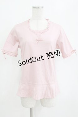 画像1: PINK HOUSE / はしごレーストップス L ピンク H-26-01-22-1044-LO-TO-NS-ZH