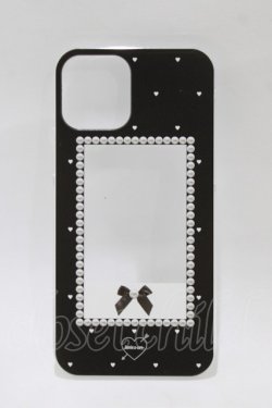 画像1: Jamie エーエヌケー / ハートドットチェキiPhoneケース  ブラック H-26-01-22-1046-LO-ZA-NS-ZH