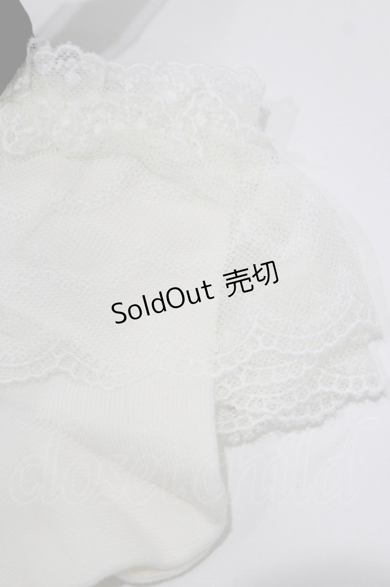 画像2: BABY,THE STARS SHINE BRIGHT / Roseリボンのクルー丈ソックス  オフ/ブラック H-26-01-22-1051-BA-ZA-NS-ZH (2)