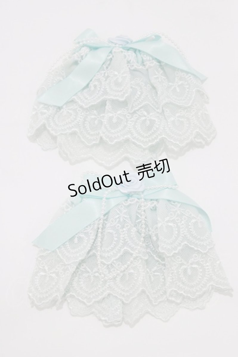 画像1: metamorphose / チュールレースカフス  サックス H-26-01-22-1052-ME-ZA-NS-ZH (1)