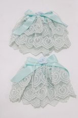 画像1: metamorphose / チュールレースカフス  サックス H-26-01-22-1052-ME-ZA-NS-ZH (1)